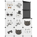 vidaXL fekete polipropilén tárolókocka gyerekeknek 10 kockával