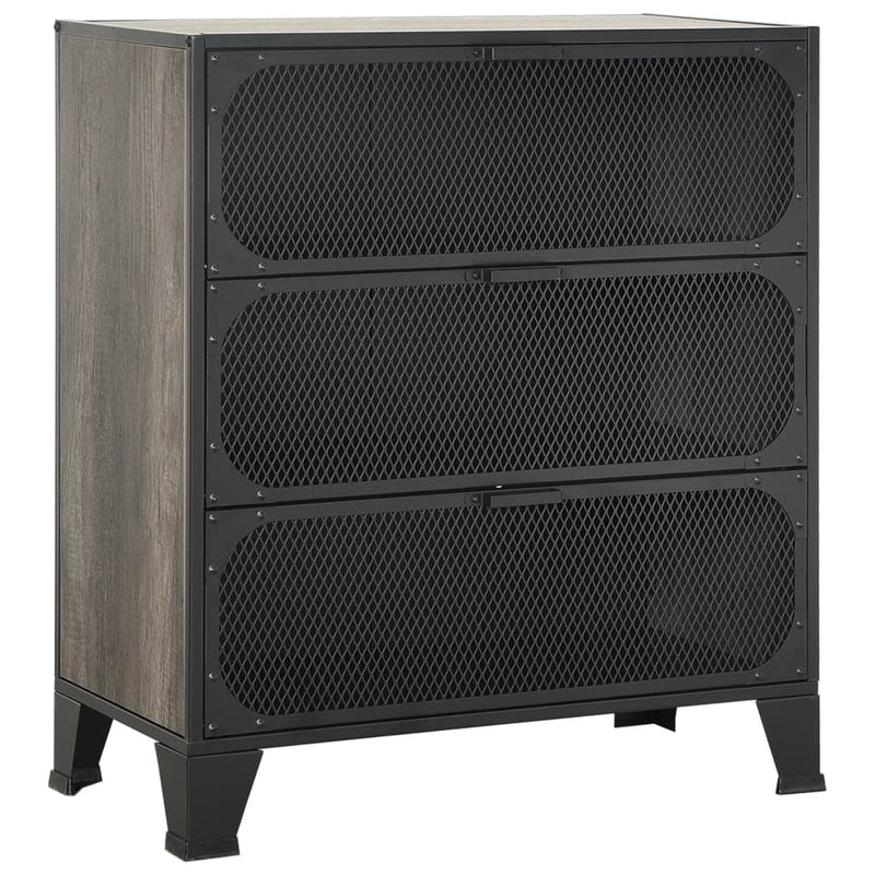 vidaXL 2 db szürke fém és MDF tárolószekrény 72 x 36 x 82 cm