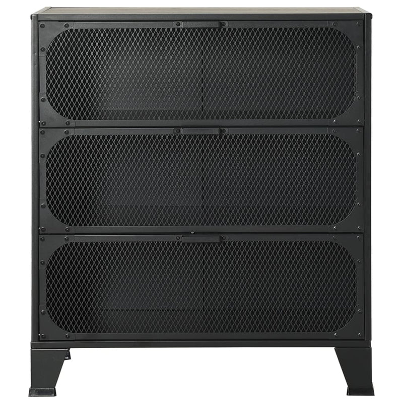 vidaXL 2 db szürke fém és MDF tárolószekrény 72 x 36 x 82 cm