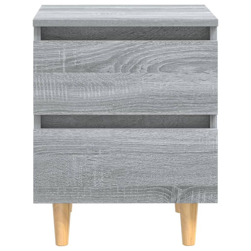 vidaXL 2 db szürke sonoma színű éjjeliszekrény falábakkal 40x35x50 cm