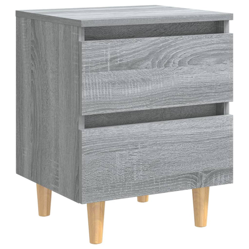 vidaXL 2 db szürke sonoma színű éjjeliszekrény falábakkal 40x35x50 cm