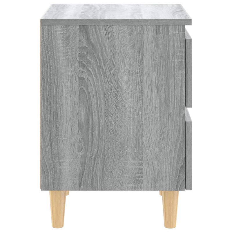 vidaXL 2 db szürke sonoma színű éjjeliszekrény falábakkal 40x35x50 cm