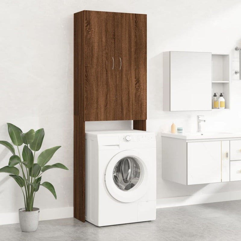vidaXL barna tölgy színű mosógépszekrény 64 x 25,5 x 190 cm