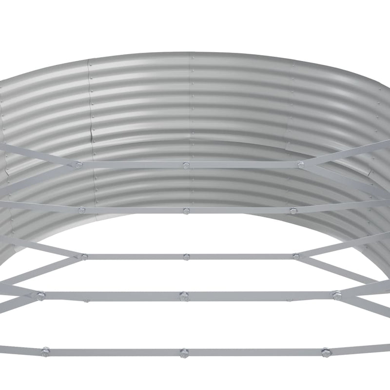 vidaXL antracitszürke porszórt acél kerti magaságyás 544x100x36 cm