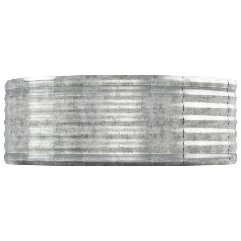 vidaXL ezüstszínű porszórt acél kerti magaságyás 544x100x36 cm