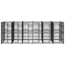 vidaXL acél kültéri kutyakennel 11,06 m²