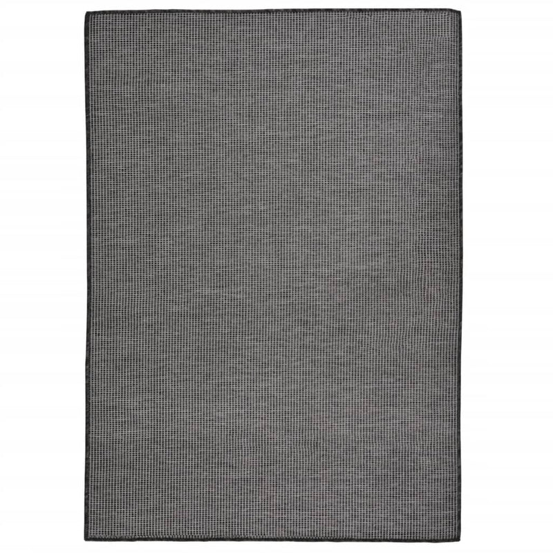 vidaXL szürke lapos szövésű kültéri szőnyeg 140 x 200 cm