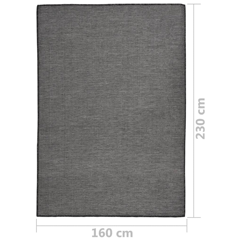 vidaXL szürke lapos szövésű kültéri szőnyeg 160 x 230 cm