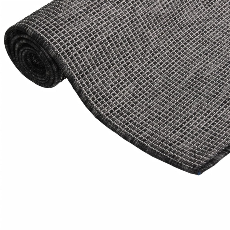 vidaXL szürke lapos szövésű kültéri szőnyeg 200 x 280 cm