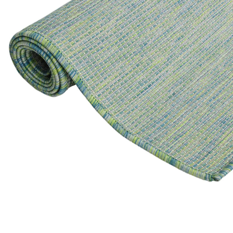 vidaXL türkizkék lapos szövésű kültéri szőnyeg 120 x 170 cm