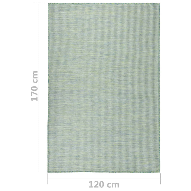 vidaXL türkizkék lapos szövésű kültéri szőnyeg 120 x 170 cm