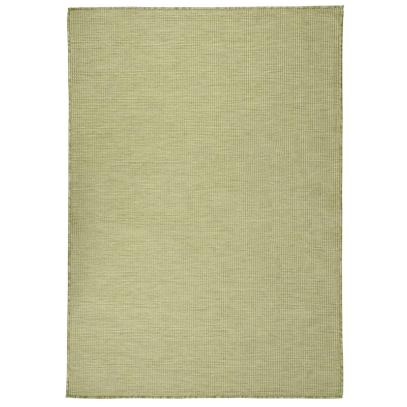 vidaXL zöld lapos szövésű kültéri szőnyeg 140 x 200 cm