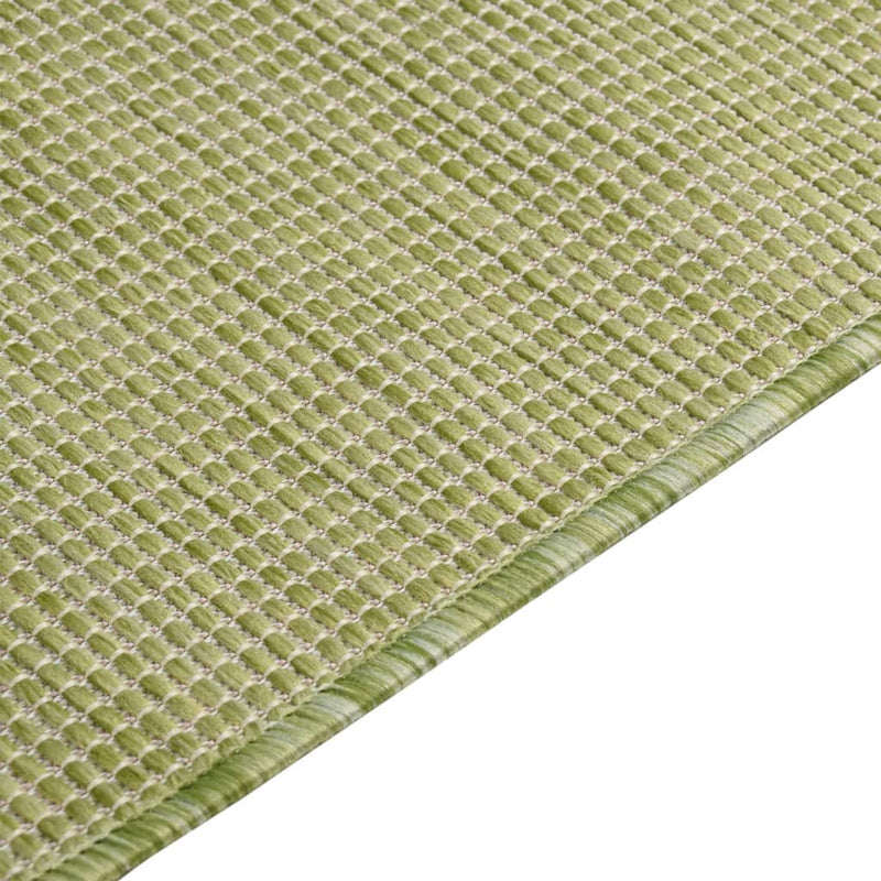 vidaXL zöld lapos szövésű kültéri szőnyeg 140 x 200 cm