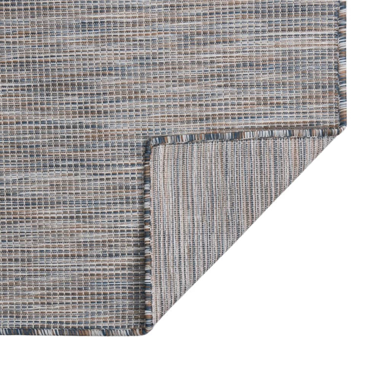vidaXL barna-kék lapos szövésű kültéri szőnyeg 80 x 150 cm