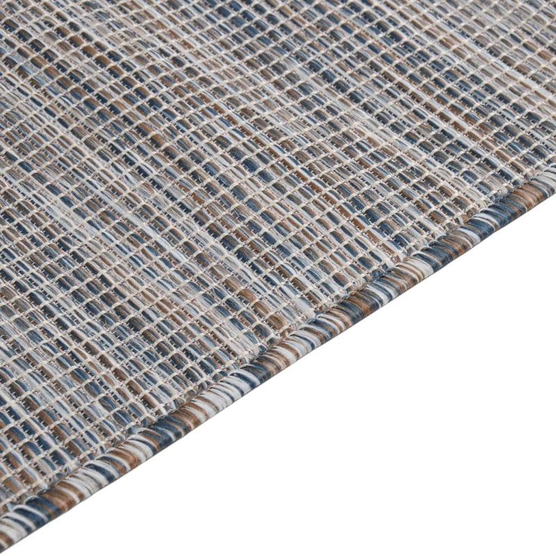 vidaXL barna-kék lapos szövésű kültéri szőnyeg 160 x 230 cm