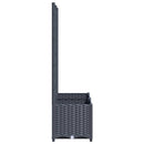 vidaXL sötétszürke PP rácsos kerti ültetőláda 80 x 40 x 136 cm