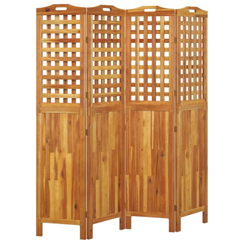 vidaXL 3 paneles tömör akácfa térelválasztó 162x2x180 cm