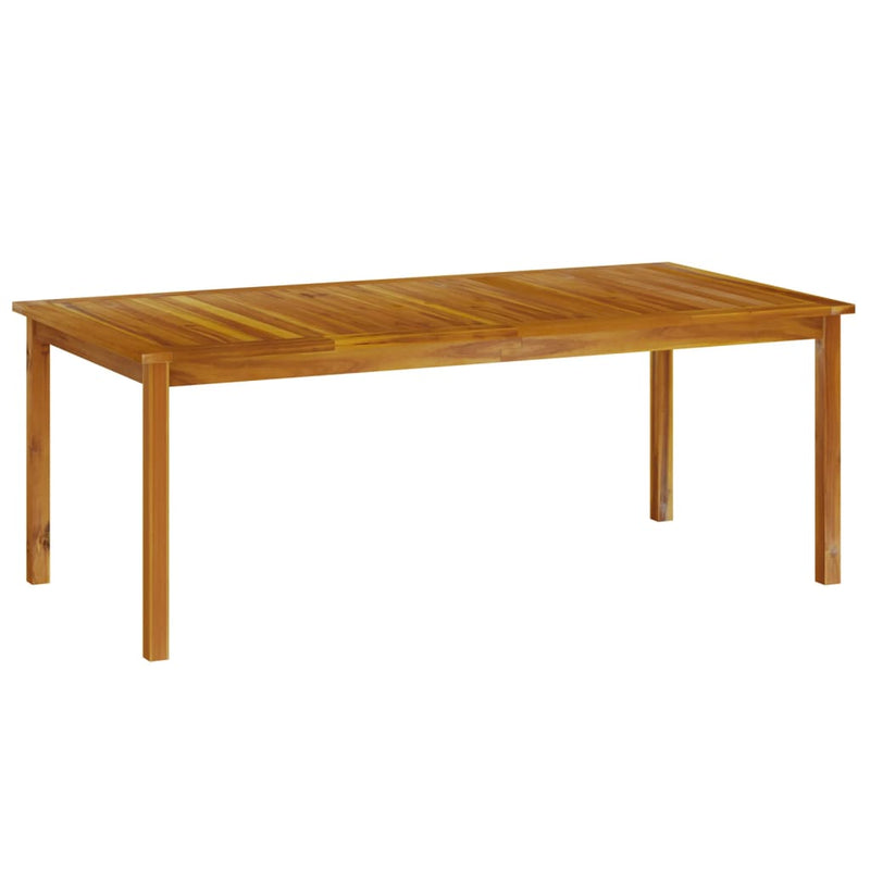 vidaXL tömör akácfa kerti asztal 200 x 100 x 74 cm