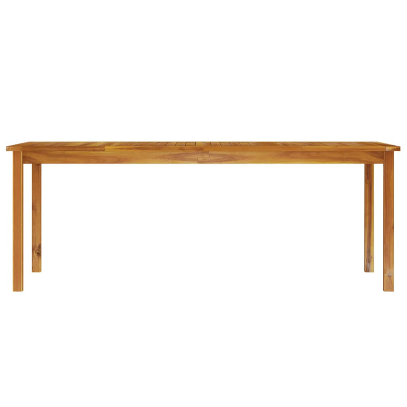 vidaXL tömör akácfa kerti asztal 200 x 100 x 74 cm