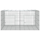 vidaXL 2 paneles horganyzott vas nyúlketrec 110 x 79 x 54 cm