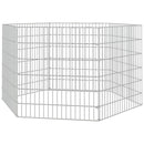 vidaXL 6 paneles horganyzott vas szabadon álló állatketrec 54 x 60 cm