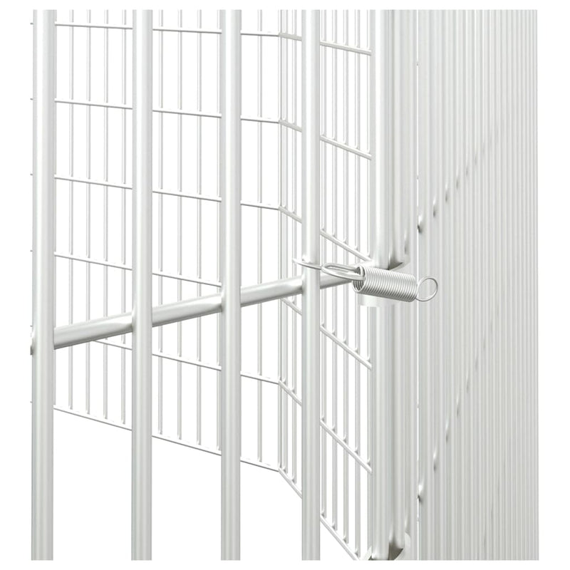 vidaXL 10 paneles horganyzott vas szabadon álló állatketrec 54 x 80 cm
