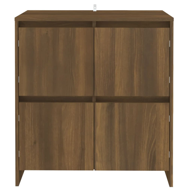 vidaXL 2 db barna tölgyszínű forgácslap tálalószekrény 70 x 41 x 75 cm
