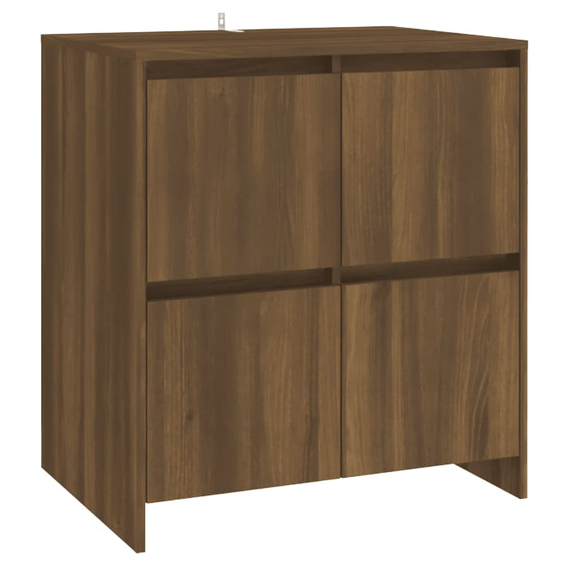 vidaXL 2 db barna tölgyszínű forgácslap tálalószekrény 70 x 41 x 75 cm