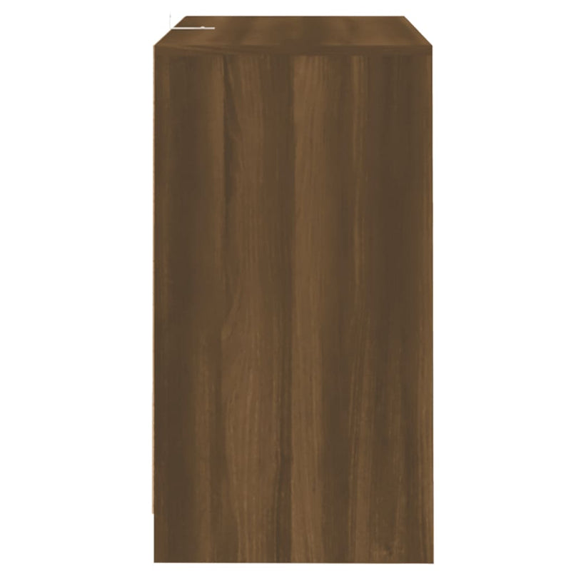 vidaXL 2 db barna tölgyszínű forgácslap tálalószekrény 70 x 41 x 75 cm