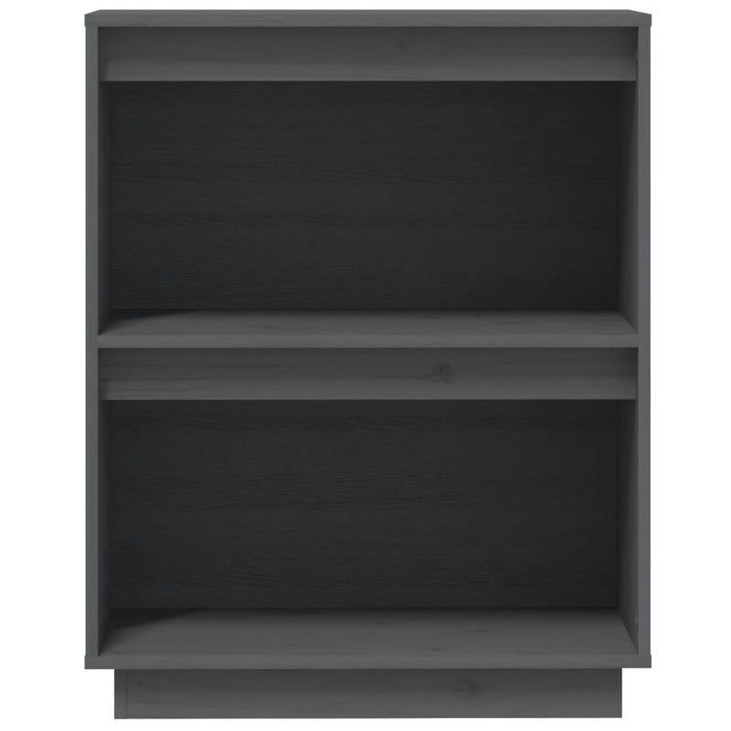 vidaXL szürke tömör fenyőfa tálalószekrény 60 x 34 x 75 cm