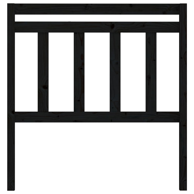 vidaXL fekete tömör fenyőfa ágyfejtámla 81 x 4 x 100 cm