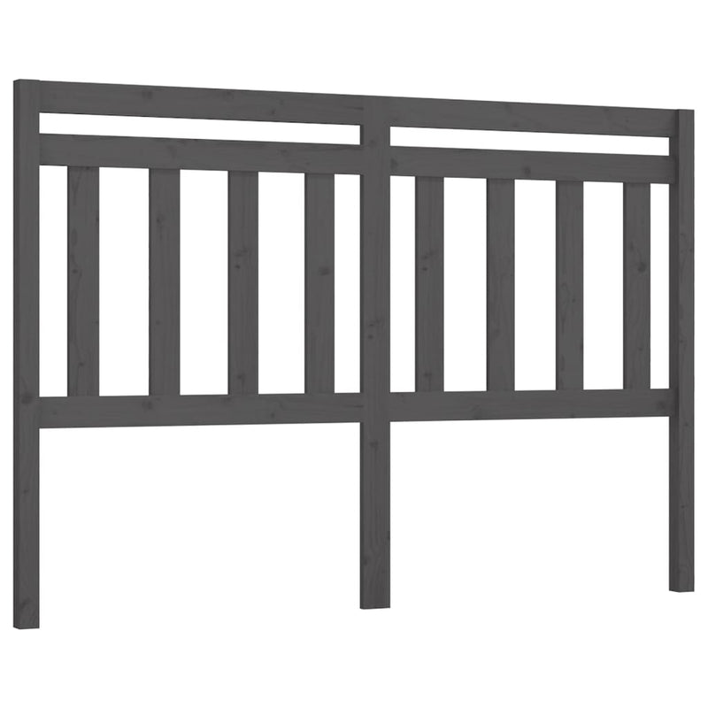 vidaXL szürke tömör fenyőfa ágyfejtámla 146 x 4 x 100 cm