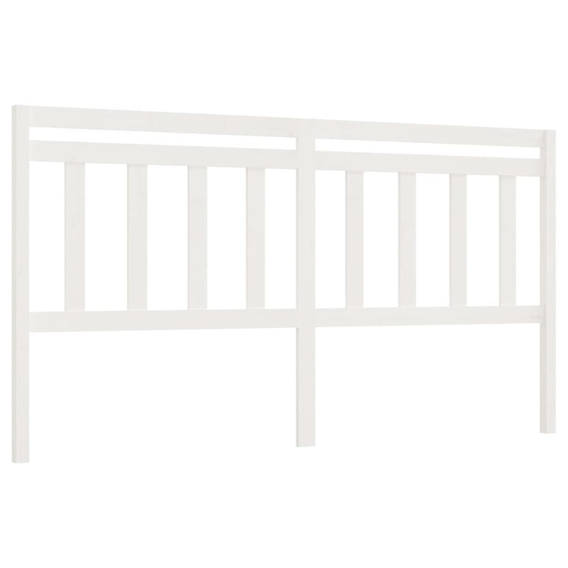 vidaXL fehér tömör fenyőfa ágyfejtámla 206 x 4 x 100 cm