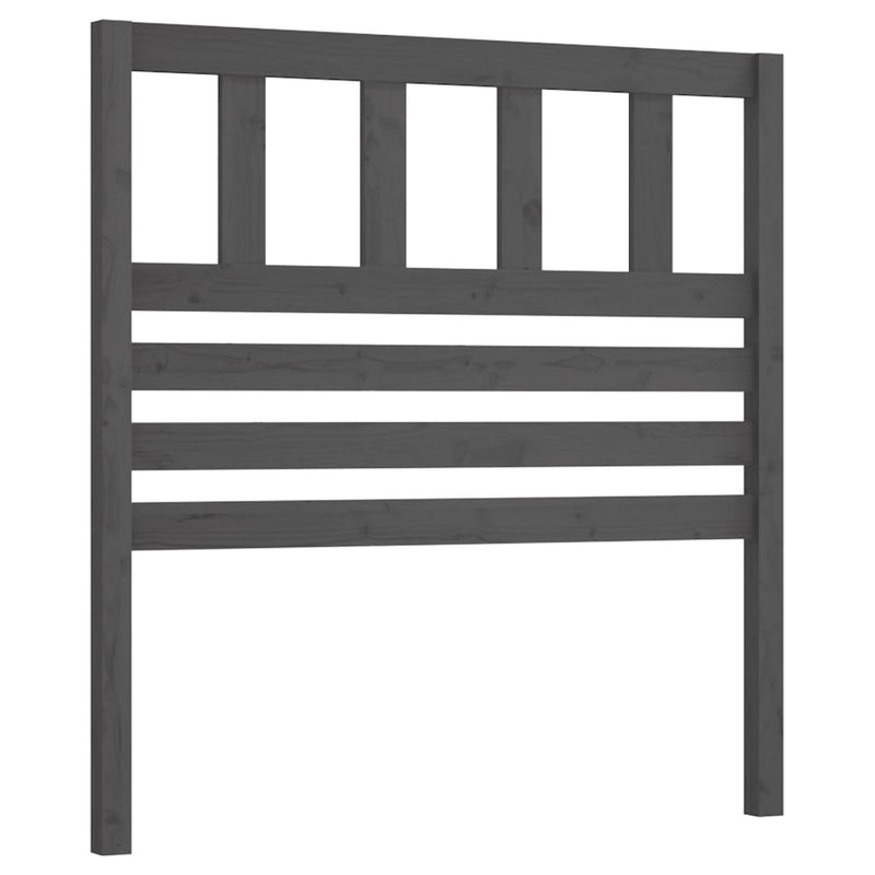 vidaXL szürke tömör fenyőfa ágyfejtámla 81 x 4 x 100 cm