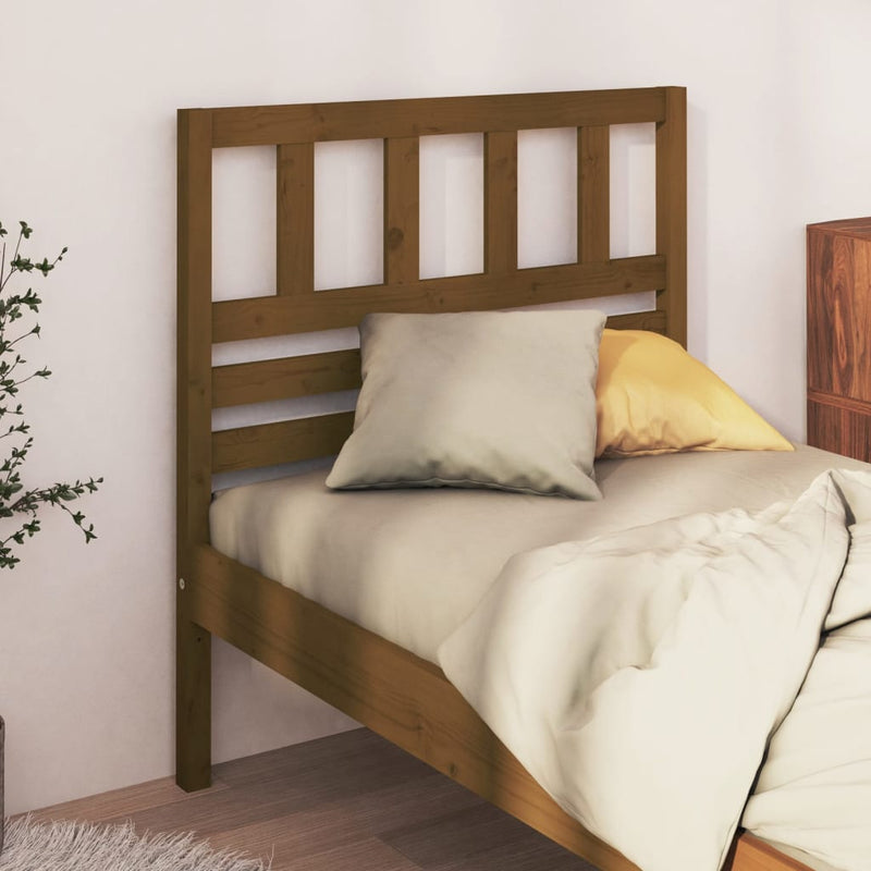vidaXL mézbarna tömör fenyőfa ágy fejtámla 81 x 4 x 100 cm