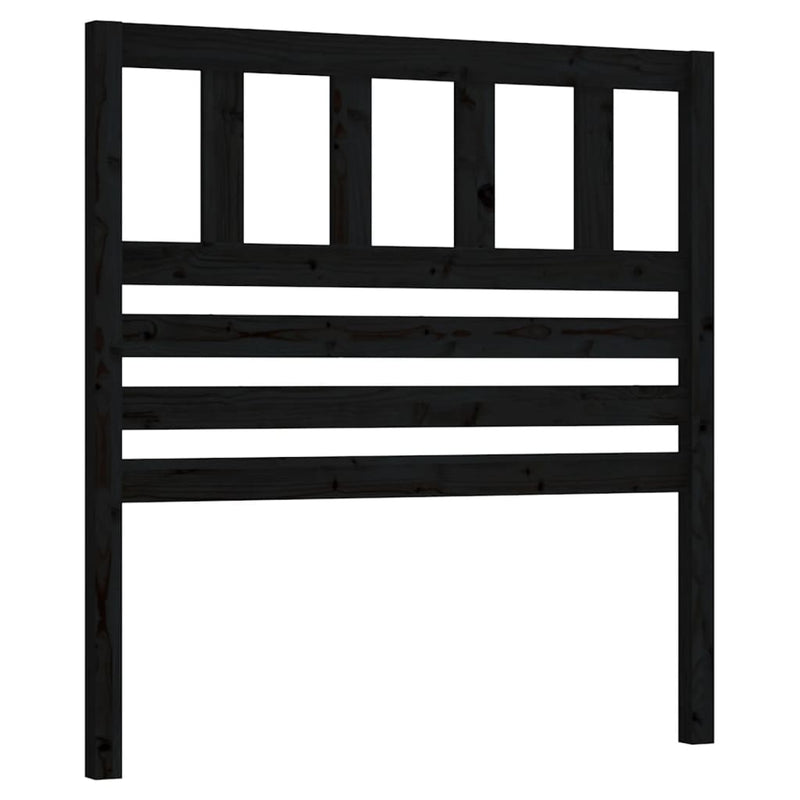 vidaXL fekete tömör fenyőfa ágy fejtámla 81 x 4 x 100 cm
