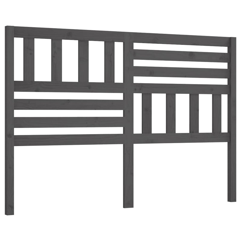 vidaXL szürke tömör fenyőfa ágyfejtámla 141 x 4 x 100 cm