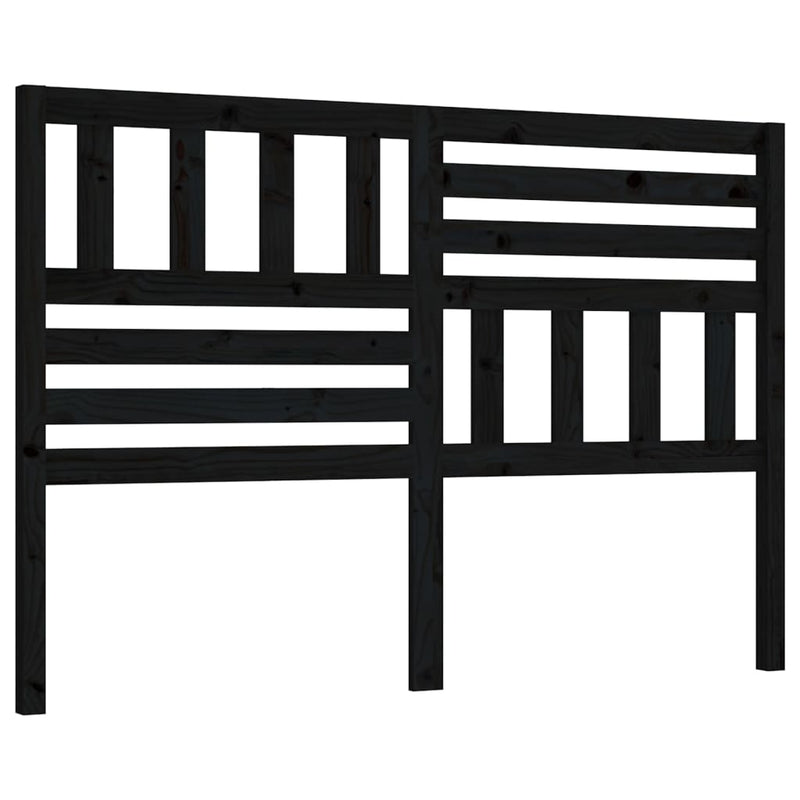 vidaXL fekete tömör fenyőfa ágyfejtámla 166 x 4 x 100 cm