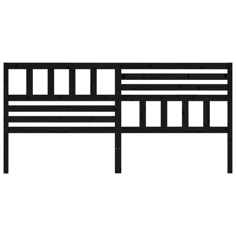 vidaXL fekete tömör fenyőfa ágyfejtámla 186 x 4 x 100 cm