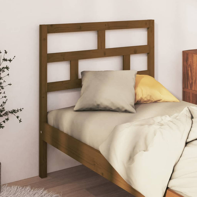 vidaXL mézbarna tömör fenyőfa ágyfejtámla 81 x 4 x 100 cm