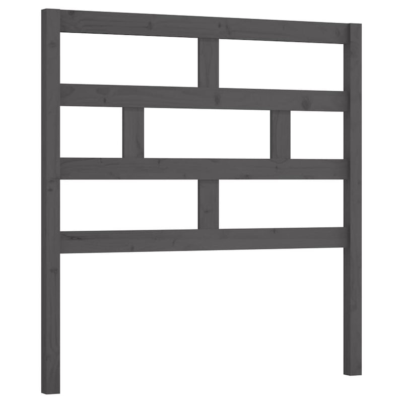 vidaXL szürke tömör fenyőfa ágyfejtámla 96 x 4 x 100 cm