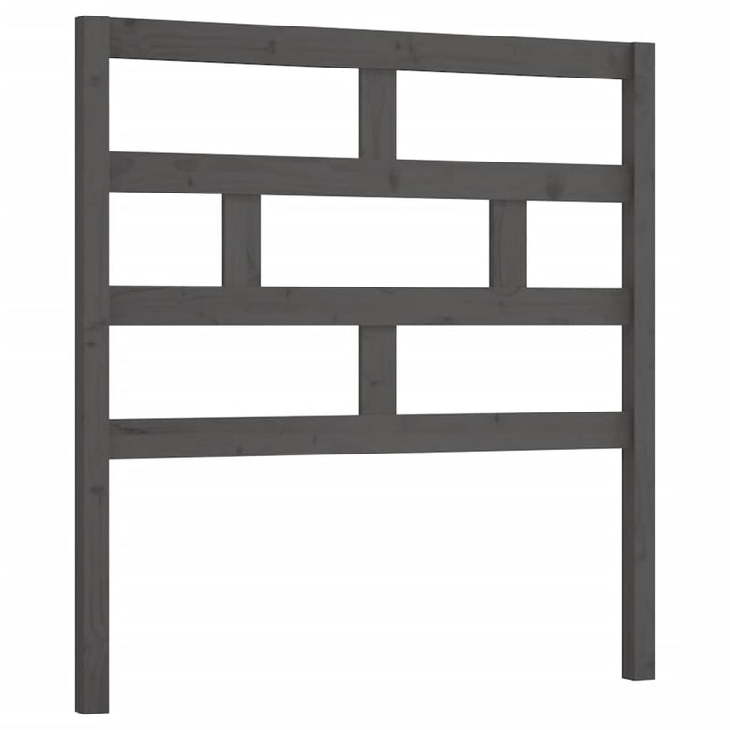 vidaXL szürke tömör fenyőfa ágy fejtámla 106 x 4 x 100 cm
