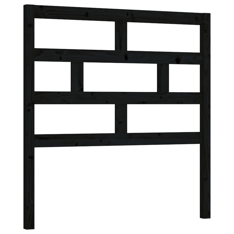 vidaXL fekete tömör fenyőfa ágyfejtámla 106 x 4 x 100 cm