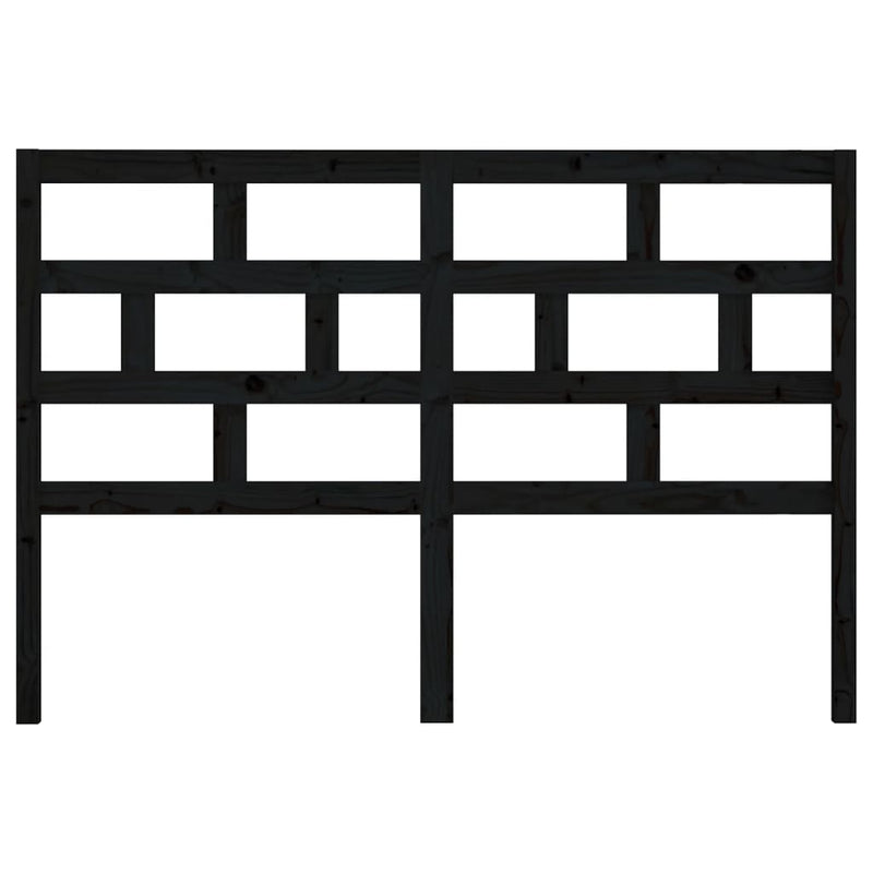 vidaXL fekete tömör fenyőfa ágy fejtámla 141 x 4 x 100 cm