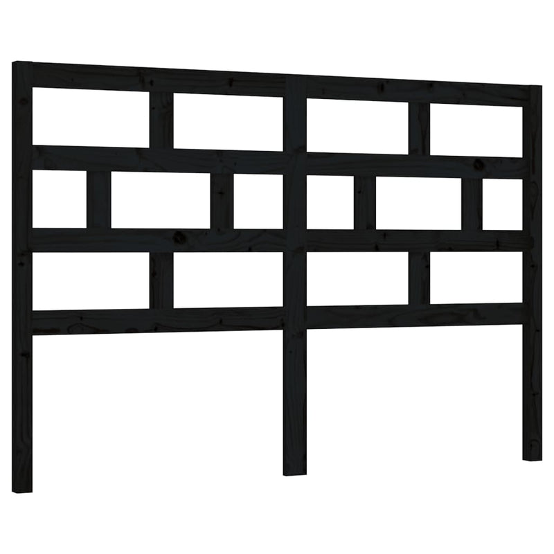 vidaXL fekete tömör fenyőfa ágy fejtámla 166 x 4 x 100 cm