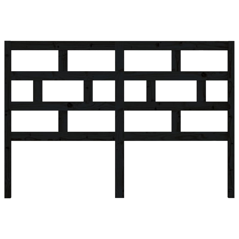 vidaXL fekete tömör fenyőfa ágy fejtámla 166 x 4 x 100 cm