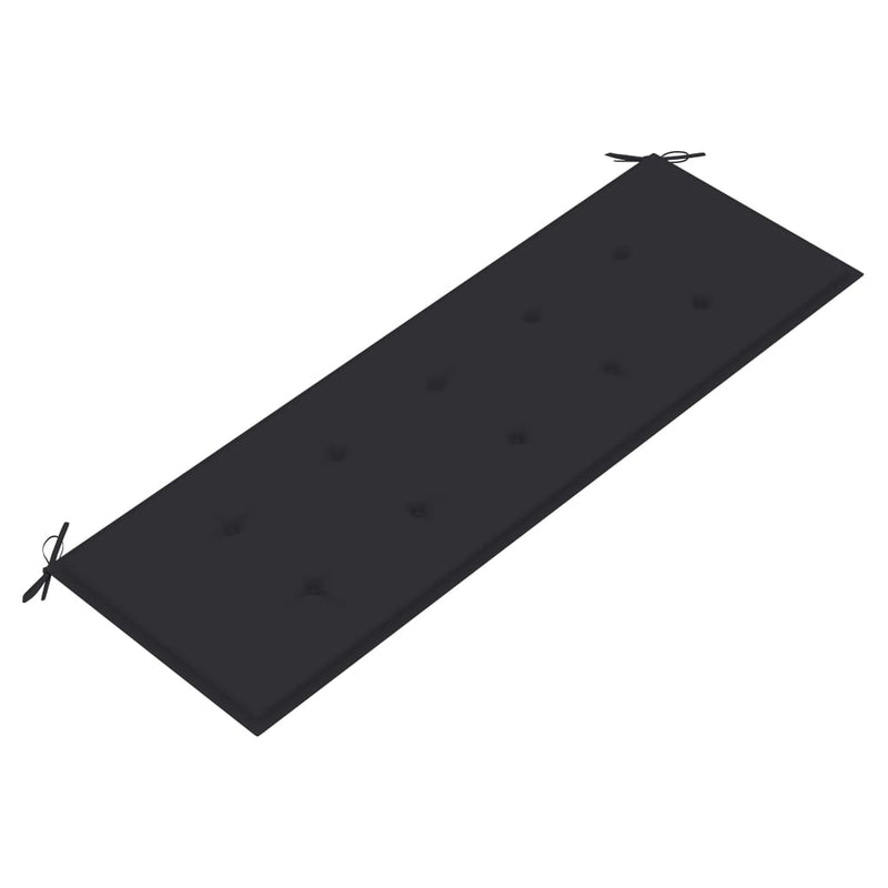 vidaXL tömör tíkfa Batavia pad antracitszürke párnával 150 cm