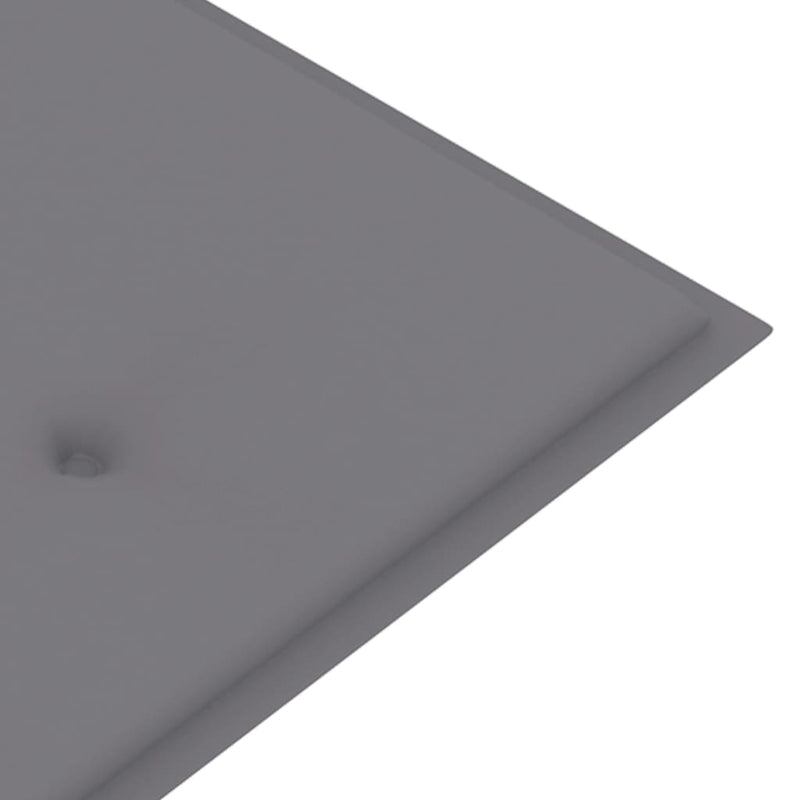 vidaXL tömör tíkfa Batavia pad szürke párnával 150 cm