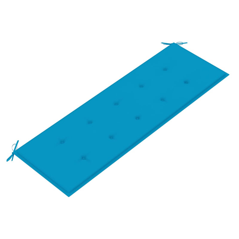vidaXL tömör tíkfa Batavia pad kék párnával 150 cm