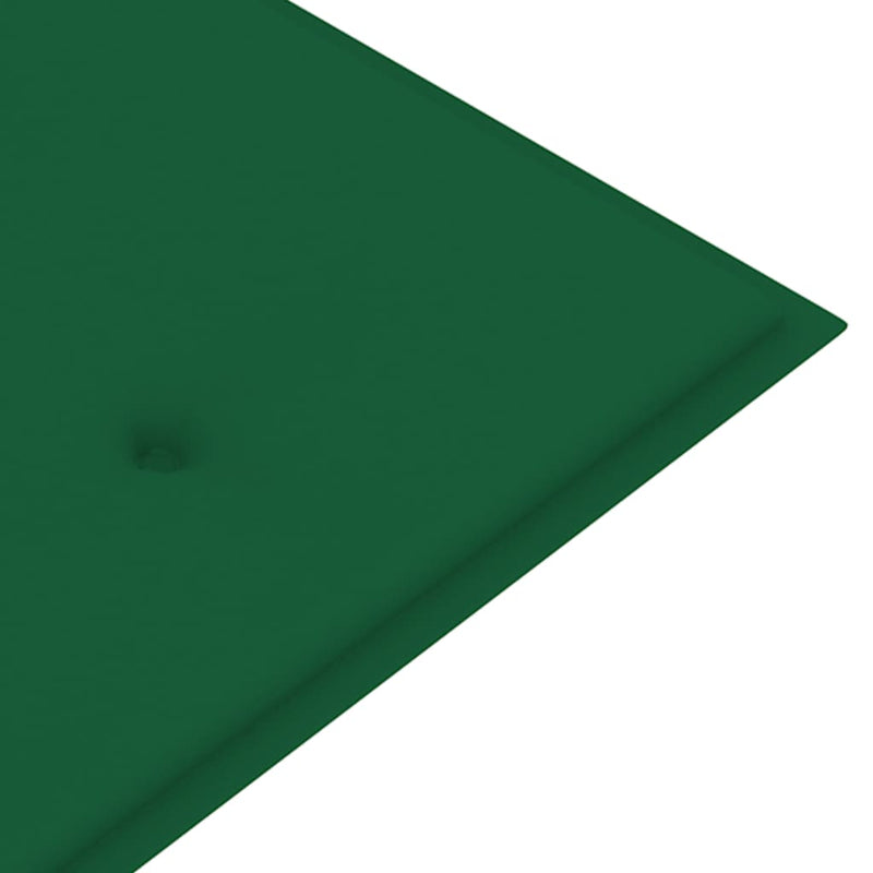vidaXL tömör tíkfa Batavia pad zöld párnával 150 cm